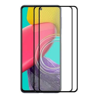 2PCS ENKAY Hat-Prince For Samsung Galaxy M53 0.26mm 9H 2.5D Full Glue Full Cover Tempered Glass Protective Film