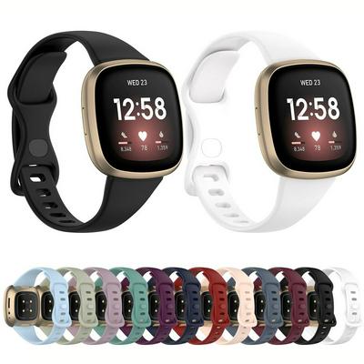For Fitbit Versa 4 / Versa 3 / Sense TPU universal slimming strap Watch Band, Size:L