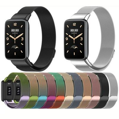 For Xiaomi Mi Band 7 Pro Bicolor Milan Metal Strap Screwless Stainless Steel Wristband