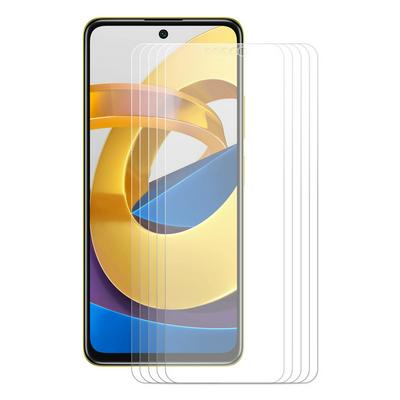 5Pcs ENKAY Hat-Prince For Xiaomi Poco M4 Pro 5G 0.26mm 9H 2.5D Arc Edge Toughened Glass Screen Protector 