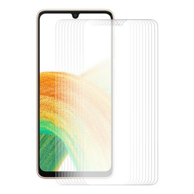 10Pcs ENKAY Hat-Prince For Samsung Galaxy A33 5G 0.26mm 9H 2.5D Arc Edge Toughened Glass Screen Protector