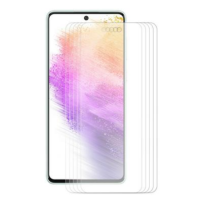 5Pcs ENKAY Hat-Prince For Samsung Galaxy A73 5G 0.26mm 9H 2.5D Arc Edge Toughened Glass Screen Protector