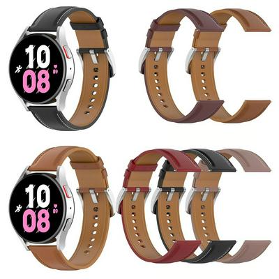 For Samsung Galaxy Watch 5 40mm / 44mm / Watch 5 Pro 45mm Silicone Watch Band Stitching Line Wrist Strap with Silver Buckle