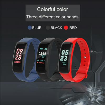 C1 Plus Colorful Screen Heart Rate Blood Pressure Monitoring Smart Bracelet Bluetooth Step Counter Waterproof Sports Watch