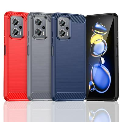 For Xiaomi Poco X4 GT Carbon Fiber Drawing Series Scratch Resistant Shock Absorption Soft TPU Back Cover Case
