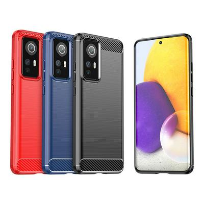 For Xiaomi 12/Mi 12X/MI 12S Carbon Fiber Drawing Series Scratch Resistant Shock Absorption Soft TPU Back Cover Case