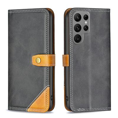 For Samsung Galaxy A14 5G Stitching Color Double Line PU Leather Wallet Phone Case