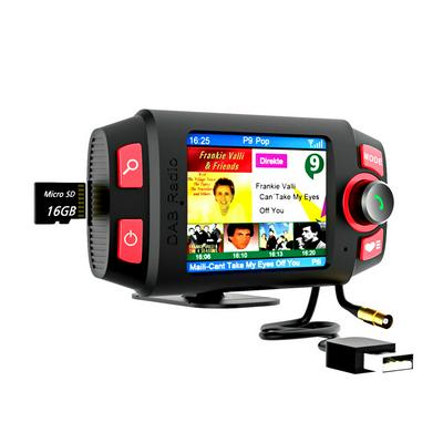 In Car Use DAB/ DAB+ Digital Radio Adapter Receiver with Bluetooth Music Streaming 5V USB Interface