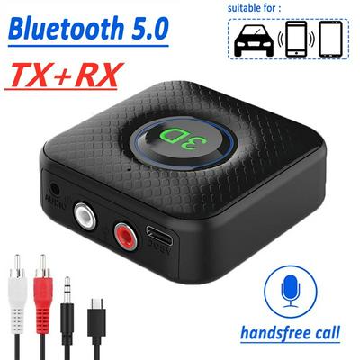 B8 Bluetooth 5.0 Receiver Transmitter 3D Stereo AUX 3.5mm 3.5 Jack RCA Wireless Audio Adapter Dongle with Mic for TV PC Car Speaker