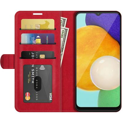 For Samsung Galaxy A04S R64 Pattern Single Folded Edge Folio Flip Leather Wallet Phone Case