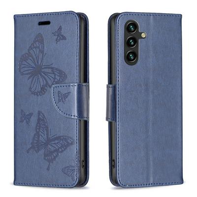 For Samsung Galaxy A14 5G Embossed Double Butterfly Wallet Leather Case with Stand & Card Slots Function