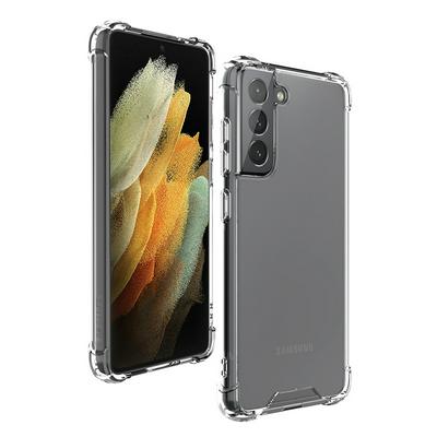 For Samsung Galaxy S21 FE Transparent Acrylic Anti-drop PC+TPU Phone Case