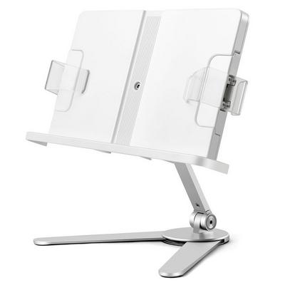 AP-7VB Desktop Adjustable Textbook Recipe Tablet Holder Stand Metal Book Reading Bracket with Page Clip