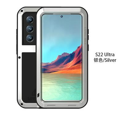 For Samsung Galaxy S22 Ultra Love mei Three Defenses Hard PC Back Cover Phone Case