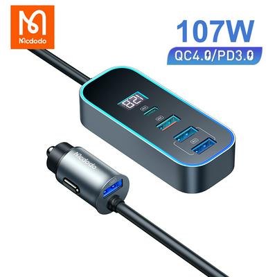 Mcdodo CC-1900 107W PD Type C Car Charger With Cable 1.5m Quick Charger For iPhone 14 13 12 11 Samsung Tablet Portable Phone Car Charger