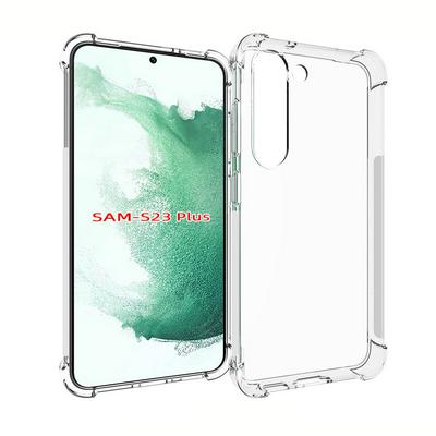 Samsung Galaxy S23 Plus Anti-Fingerprint Non-Slip Waterproof Four Corners Shockproof Transparent Soft TPU Back Cover Protective Case