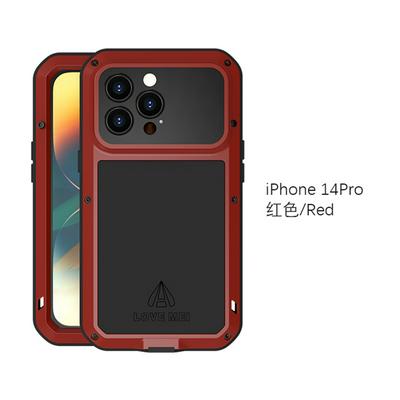 For iPhone 14 Pro Love mei Three Defenses Hard PC Back Cover Phone Case