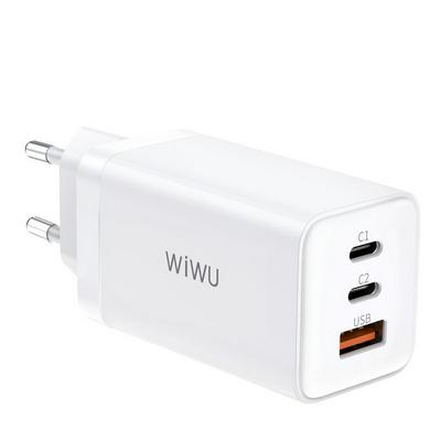 WIWU X-TR-259 EU Plug GaN 65W Type C and USB Wall Charger Power Station 3 Ports Fast Charging Adapter