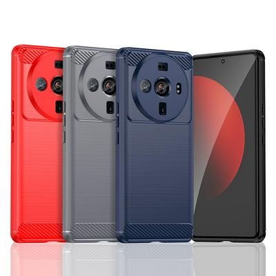 For Xiaomi 12S Ultra Carbon Fiber Drawing Series Scratch Resistant Shock Absorption Soft TPU Back Cover Case