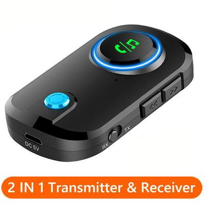  BR03 Bluetooth 5.0 Audio Receiver Transmitter 2 IN 1 Mini 3.5mm Jack AUX Wireless Adapter Bluetooth Car Kit for Car TV PC
