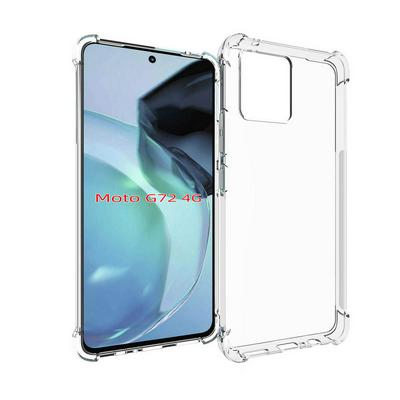Anti-Fingerprint Non-Slip Waterproof Four Corners Shockproof Transparent Soft TPU Back Cover Protective Case for Motorola G72 4G