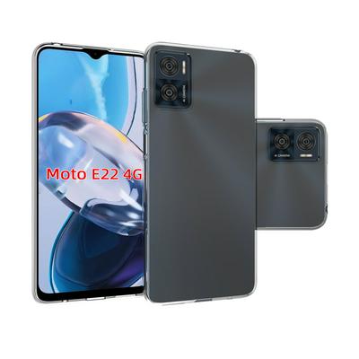 For Motorola E22 Transparent TPU Shockproof Scratch Resistant Back Cover Phone Case