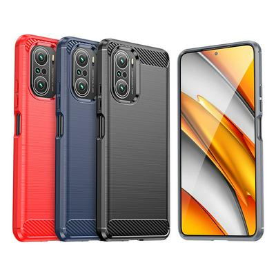 For Xiaomi Mi 11i/11X/11X Pro Carbon Fiber Drawing Series Scratch Resistant Shock Absorption Soft TPU Back Cover Case