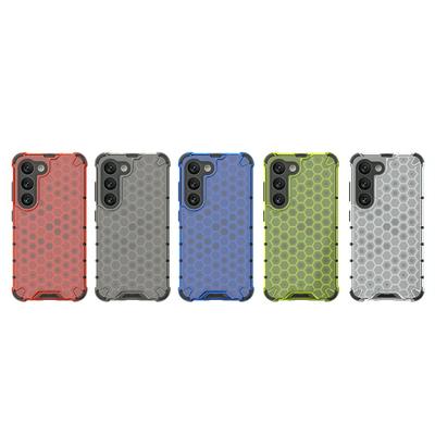 For Samsung Galaxy S23 Honeycomb Textured Well-protected TPU + PC Phone Case Cover
