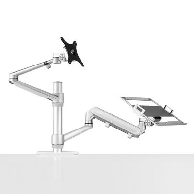 OL-3S Multimedia 32inch LCD Monior Desktop Stand Dual Arm + 17&quot;Laptop mount Stand Table Full Motion suporte monitor holder