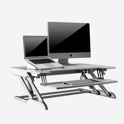 ID-36 Height Adjust Sit Stand Desk Riser Foldable Laptop Desk Notebook/Monitor Holder Stand With Keyboard Tray