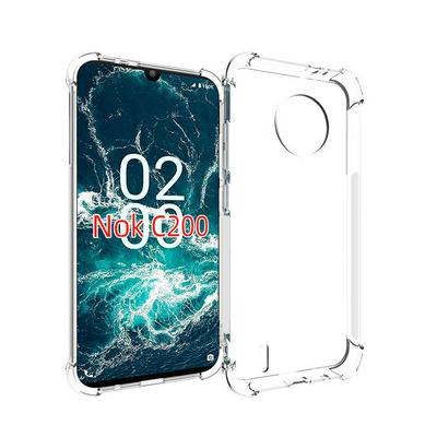 Nokia C200 Anti-Fingerprint Non-Slip Waterproof Four Corners Shockproof Transparent Soft TPU Back Cover Protective Case