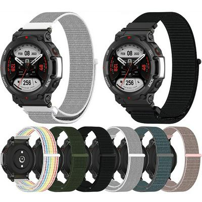 Soft Nylon Loop Woven Strap for Amazfit T-Rex 2 Smart Watch Band Wrist Bracelet For Replacement Wristband Strap