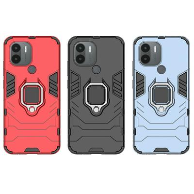 For Xiaomi Redmi A1 Plus Black Panther 2 in 1 Detachable Magnetic Attraction Shockproof with Stand Hard PC + Soft TPU Back Cover Case