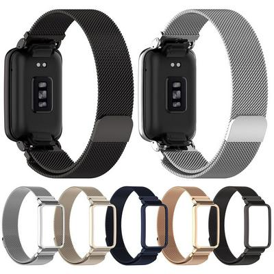 Watchband Bracelet Frame Milanese Stainless Steel Metal Case Strap For Xiaomi Band 7 Pro
