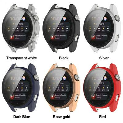 Full Coverage PC Protective Cover with Tempered Glass Hard Screen Protector for Huawei Watch 3 Pro