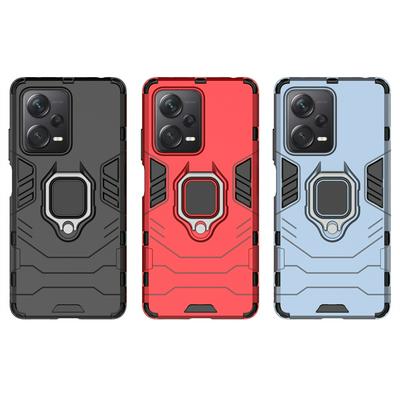 For Xiaomi Redmi Note 12 Pro Plus Black Panther 2 in 1 Detachable Magnetic Attraction Shockproof with Stand Hard PC + Soft TPU Back Cover Case