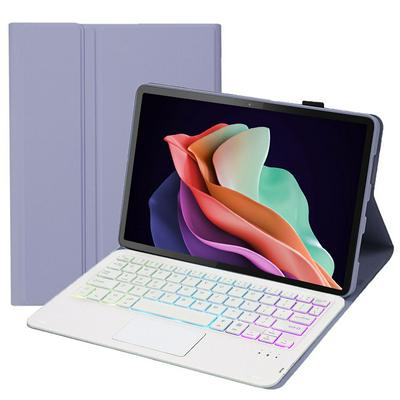 B10S For iPad 10G 10.9 2022 Upper Pen Slot Color Backlight Triangle Rear Support Bluetooth Keyboard Leather Case