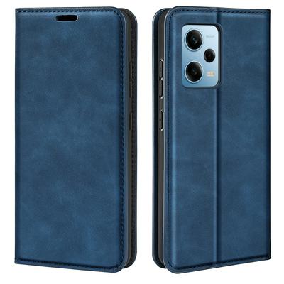 For Redmi note 12 Pro Skin Feel Magnetic Attraction Flip Leather Wallet Case with Card Slot and Stand