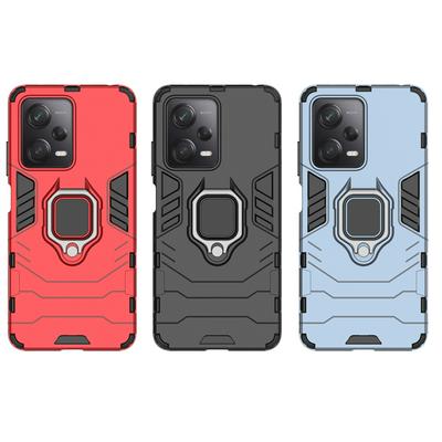 For Xiaomi Redmi Note 12 Pro 5G Black Panther 2 in 1 Detachable Magnetic Attraction Shockproof with Stand Hard PC + Soft TPU Back Cover Case