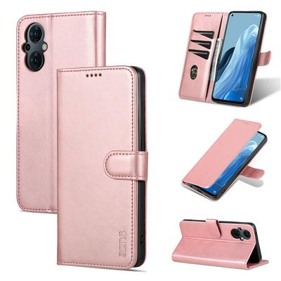 For OPPO Reno8 lite Magnetic Button Calf Pattern PU Leather + TPU Wallet Phone Case