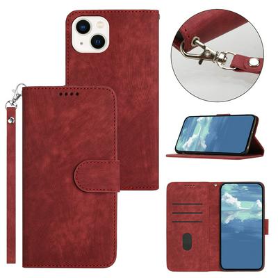 For iPhone 13 mini Skin Feel Magnetic Clasp Leather Case with Card Slot & Stand Function