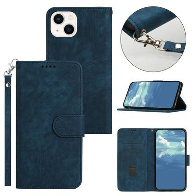 For iPhone 14 Skin Feel Magnetic Clasp Leather Case with Card Slot & Stand Function