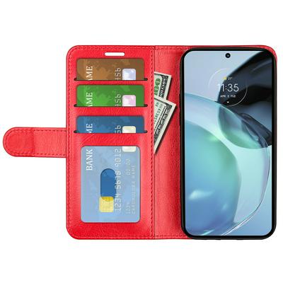 For Motorola G72 R64 Pattern Single Folded Edge Folio Flip Leather Wallet Phone Case