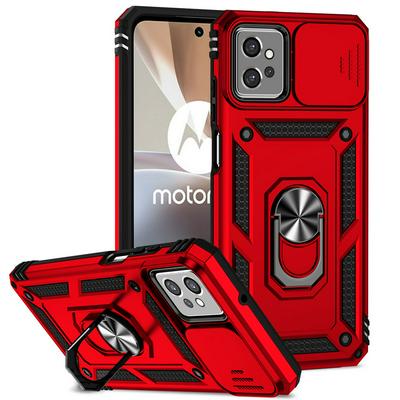 Motorola G32 Ring Holder Kickstand Camera Slide Cover Design PC + TPU Phone Back Cover Case