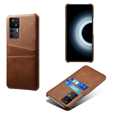 For Xiaomi 12T/12T Pro Extra Thinness Premium Cowhide Leather Vintage Shockproof Hard PC Back Cover Case