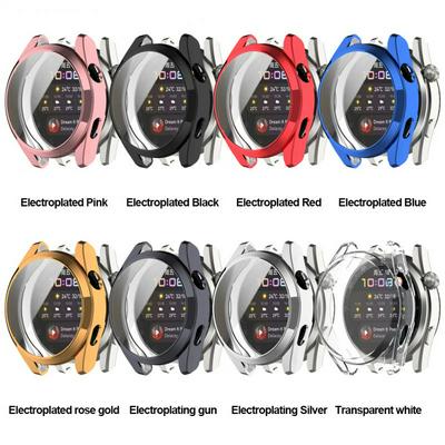 Scratch-Resist Frame Protective Bumper Soft TPU Electroplate Full Around Case Cover Shell for Huawei Watch 3 Pro