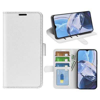 For Motorola  E22/E22i R64 Pattern Single Folded Edge Folio Flip Leather Wallet Phone Case