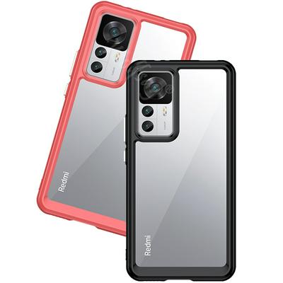 For Xiaomi Redmi K50 Ultra TPU + Acrylic Back Cover Anti-fall Clear Phone Case with Independent PC Buttons 