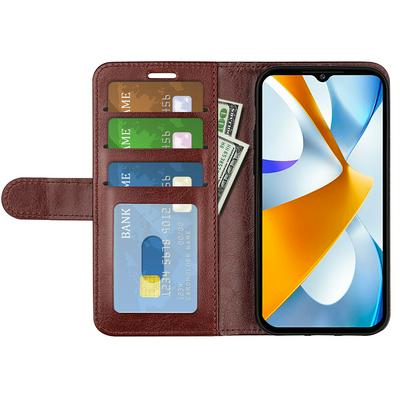 For Xiaomi POCO C40 R64 Pattern Single Folded Edge Folio Flip Leather Wallet Phone Case