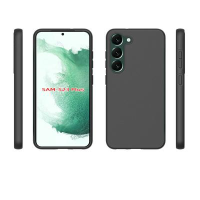 For Samsung Galaxy S23 plus Black Matte Shockproof Durable Soft TPU Back Cover Phone Case 